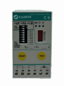 Fanox C9 Basic Motor Protection Relay – 3-Phase LV Motors 1.5–4 kW