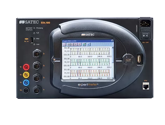 SATEC EDL180 – Portable Class A Power Quality Analyzer | Field PQ Survey | Battery