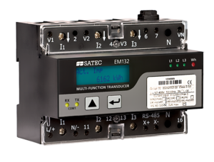 SATEC EM132 – Smart Power Meter & Transducer | 4-20mA Analog Output | DIN Rail