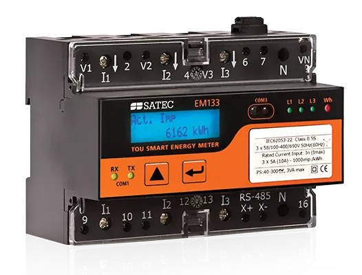 SATEC EM133 – MID Certified Energy Meter | Legal Billing | DIN Rail | Modbus RTU