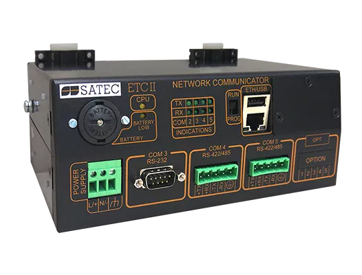 SATEC ETC-II – Communication Gateway & Data Logger | Modbus | DNP3 | BACnet | IEC 60870