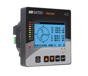 SATEC PM135 – Compact Three-Phase LCD Panel Meter | Modbus RTU | Power Monitoring