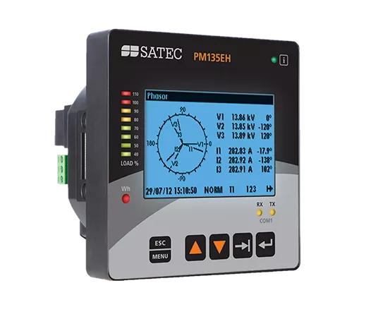 SATEC PM135 – Compact Three-Phase LCD Panel Meter | Modbus RTU | Power Monitoring