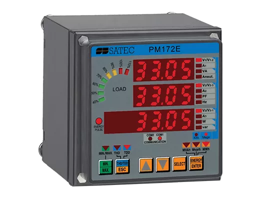 SATEC PM172 – Revenue Grade Power Meter | Class 0.2S | Harmonic Analysis | IEC 61850