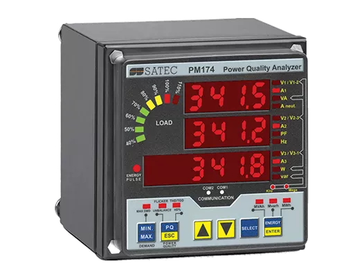 SATEC PM174 – IEEE 1159 Class A Power Quality Analyzer | ANSI | Revenue Grade 0.2S