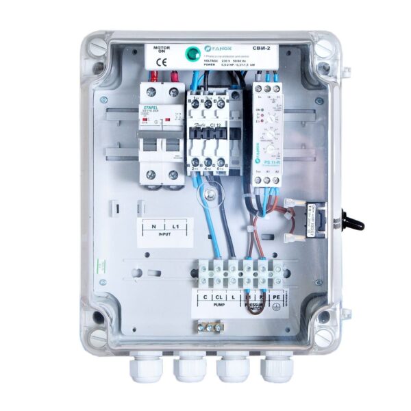 Fanox CBM – Single-Phase Pump Protection Panel | PS-R Relay Integrated