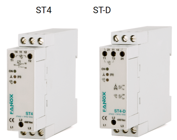Fanox ST / ST-D – Phase & Temperature Control Relay | PTC Monitoring | Self-Powered