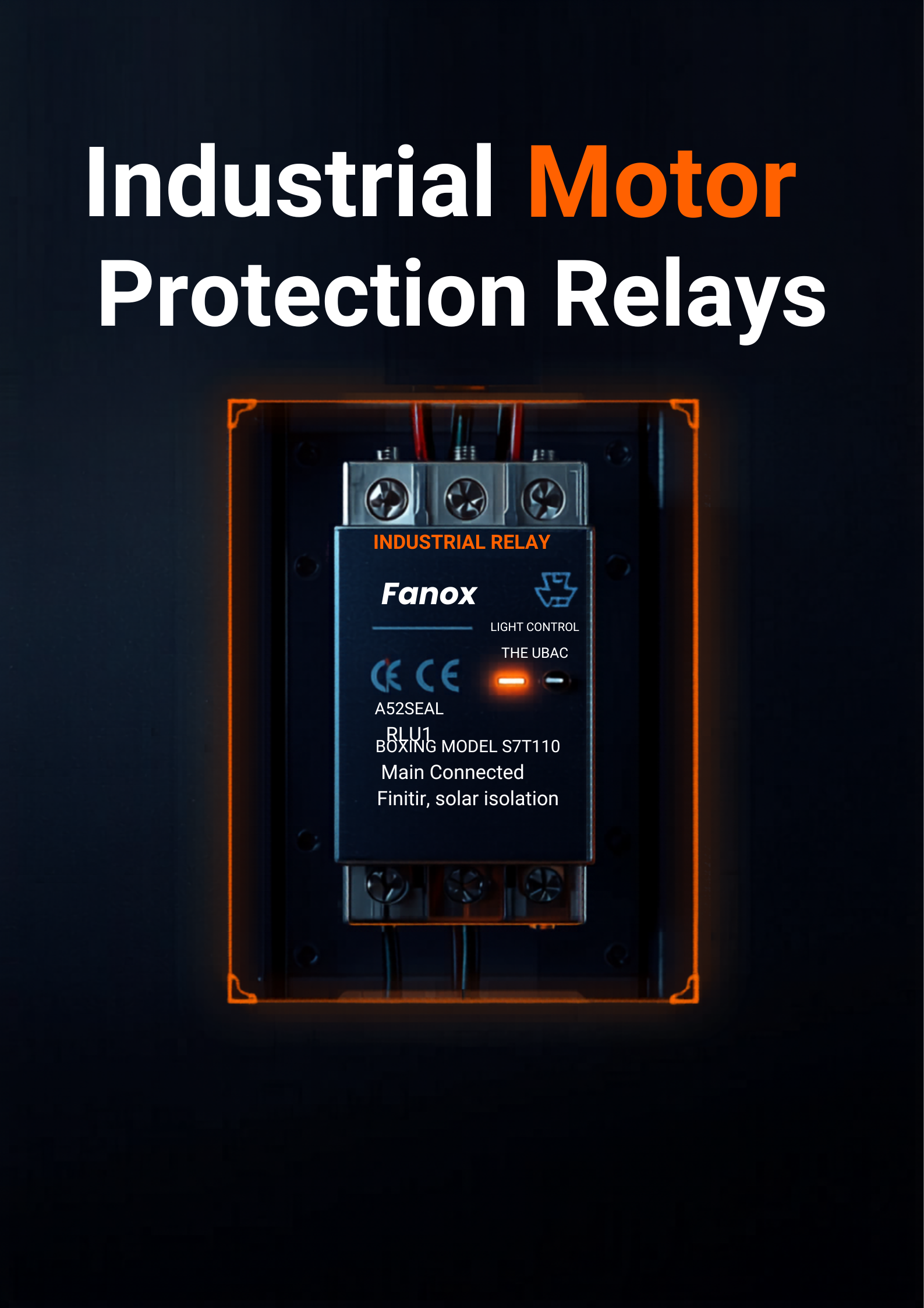 Motor protection relay industrial equipment