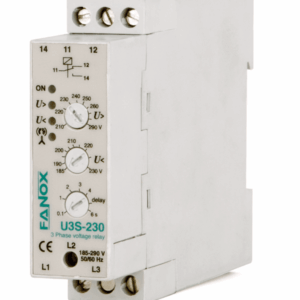Fanox U3-S / U3-N – Three-Phase Voltage Control Relay | Phase Loss & Sequence