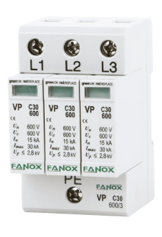 Fanox VP C30 – SPD for Wind Power Installations | Zinc Oxide & Gas Discharge